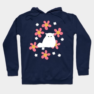 Persian Kitten and Flowers Hoodie